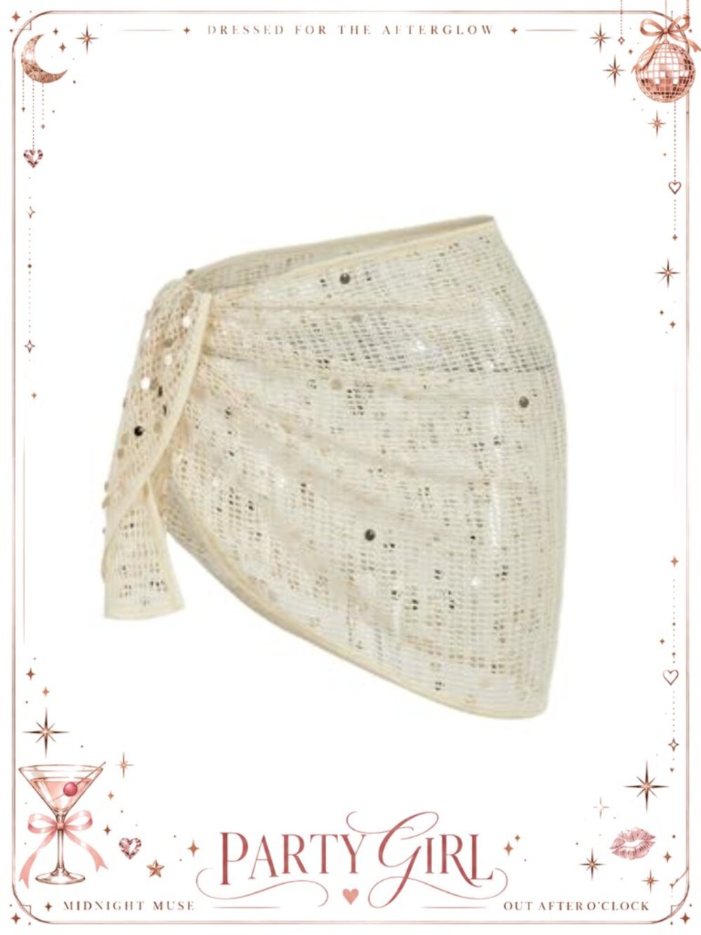 Sheer Mesh Sarong Cover Up Tie Side Beach Skirt